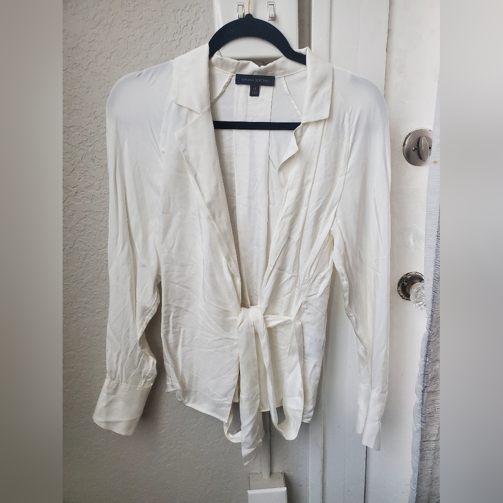 Banana Republic Blazer Wrap Top - Size XS /White